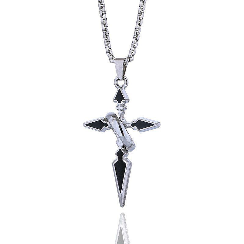 Streetwear Brand Rings - Trendy Brand Cross Pendant Necklace with